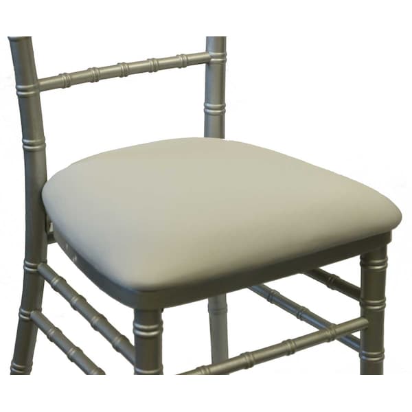 Atlas Commercial Products Spandex Chiavari Cushion Cover, Silver SP-CCC-18 - main